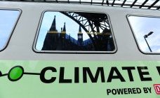 Arrival of the Climate Express in Cologne, Germany