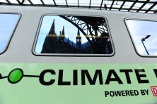 Arrival of the Climate Express in Cologne, Germany
